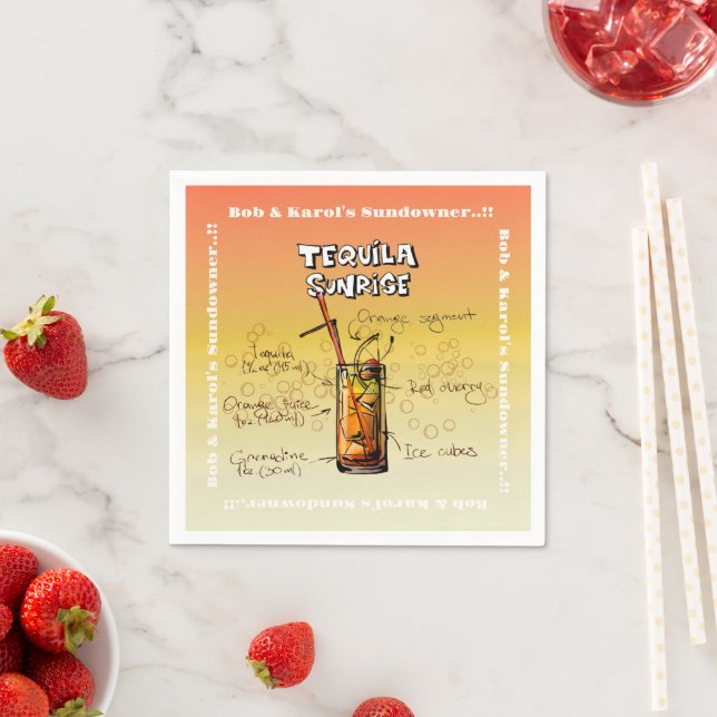 Guardanapo De Papel Sundowner Tequila Cocktail (Insitu)
