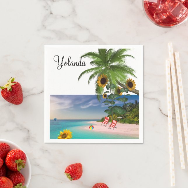 Guardanapo De Papel Sunflower Beach Paper Napkins (Insitu)