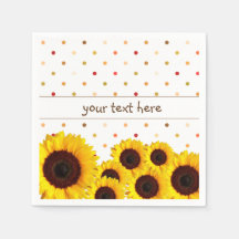guardanapo de papel Sunflower personalizado