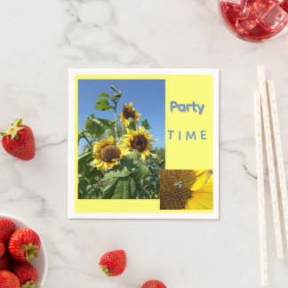 Guardanapo De Papel Sunflowers Cust. Text Paper Napkin
