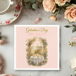 Guardanapo De Papel Sunlit Rococo Garden Galentine Brunch Table Floral