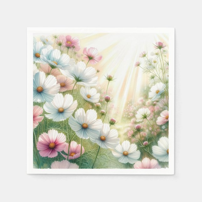 Guardanapo De Papel Sunny Cosmos Garden (Frente)