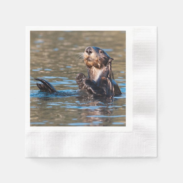 Guardanapo De Papel Sunny Sea Otter (Frente)