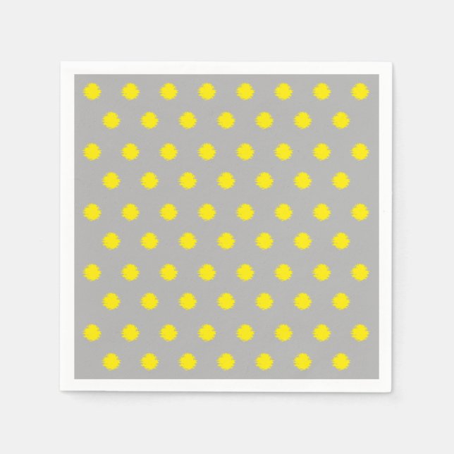 Guardanapo De Papel Sunny Splatter Polka Dot Pattern (Frente)