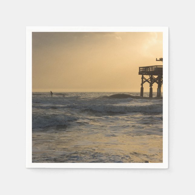 Guardanapo De Papel Sunrise e Paddleboard (Frente)