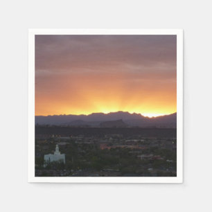 Guardanapo De Papel Sunrise sobre Ruas. George Utah Landscape