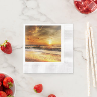Guardanapo De Papel Sunset Beach Coined Cocktail Paper Napkins 18