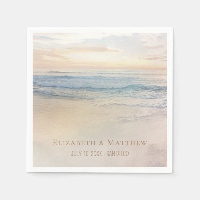 Guardanapo De Papel Sunset Beach Wedding | Seaside Wedding (Frente)