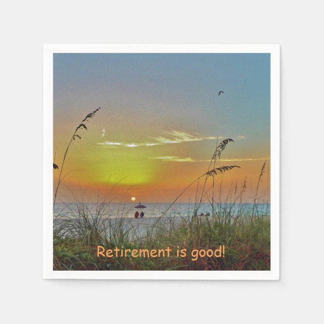 Guardanapo De Papel Sunset de praia (Frente)