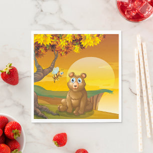 Guardanapo De Papel Sunset do Urso Castanho