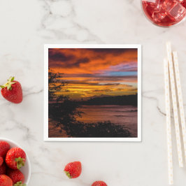 Guardanapo De Papel Sunset na Praia, Cabo Verde