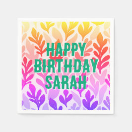 Guardanapo De Papel sunset nature leaf ombre Happy Birday