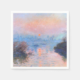 Guardanapo De Papel Sunset sobre o Seine Claude Monet