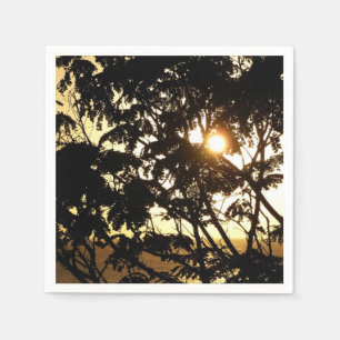 Guardanapo De Papel Sunset Through Tres I Fotografia Tropical