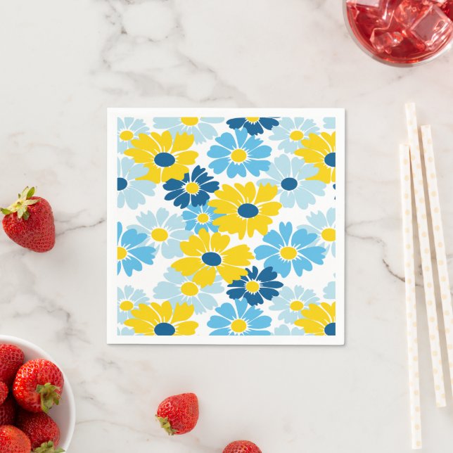 Guardanapo De Papel Sunshine Blue Sky Daisy Blooming (Insitu)