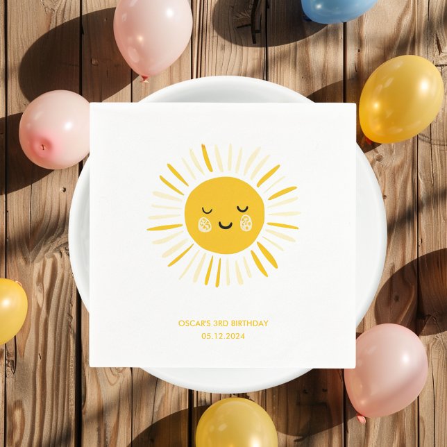 Guardanapo De Papel Sunshine está girando uma Festa de aniversário (Criador carregado)