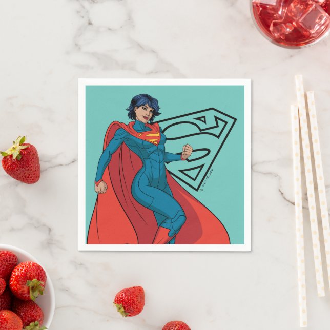 Guardanapo De Papel Supergirl Hovering in Blue Suit (Insitu)