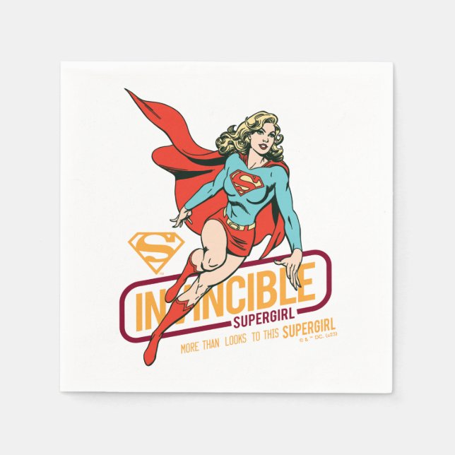 Guardanapo De Papel Supergirl Invencível - Gráfico Retroativo (Frente)