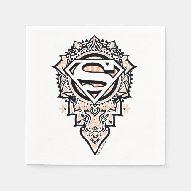 Guardanapo De Papel Supergirl Mandala Graphic (Frente)
