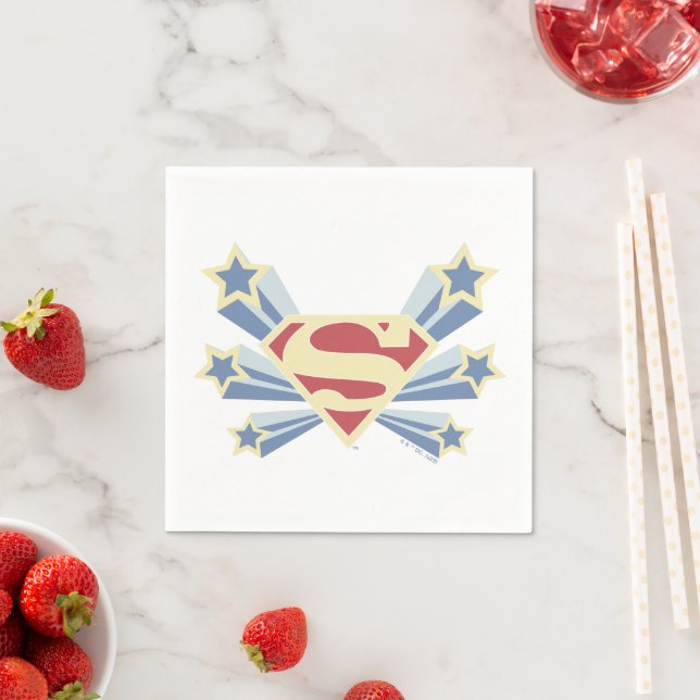 Guardanapo De Papel Supergirl Stars S-Shield (Insitu)