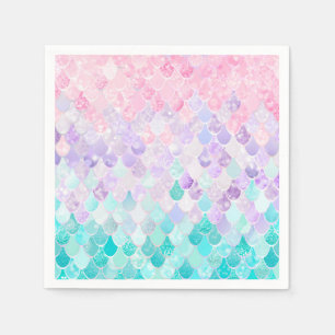 Guardanapo De Papel Suprimentos para Festas de aniversário de Sereia, 