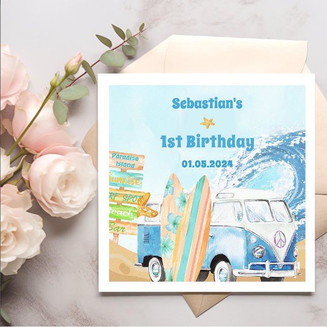 Guardanapo De Papel Surf Beach Festa de aniversário Napkins (Criador carregado)