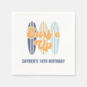 Guardanapo De Papel Surf Surfboard Beach Birthday ClassRound S