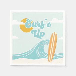 Guardanapo De Papel Surf Up Beach Birthday Napkins