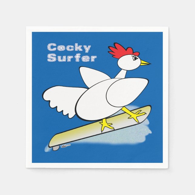 Guardanapo De Papel Surfista Cocky (Frente)