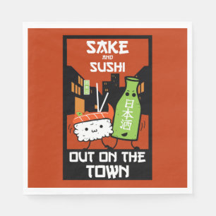 Guardanapo De Papel Sushi E Sake Foodies