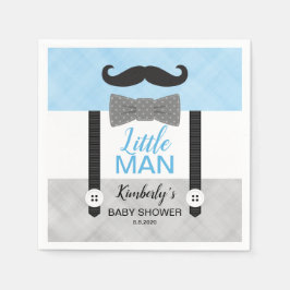 Guardanapo De Papel Suspende arco gravado chá de fraldas de cinza azul