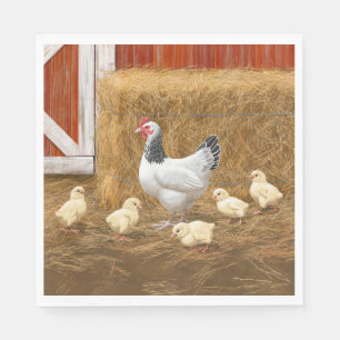Guardanapo De Papel Sussex Chicken Mama Hen e Pintinhos