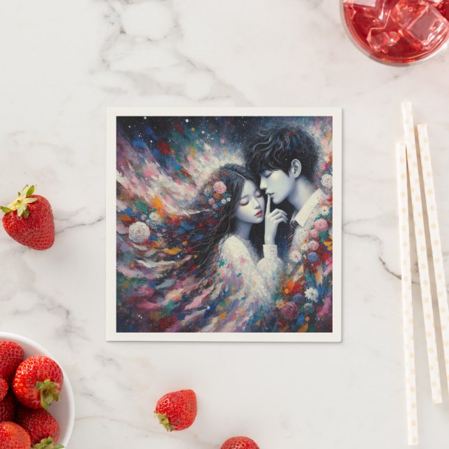 Guardanapo De Papel Sussurros de papel de Namorados de amor - Romântic (Insitu)