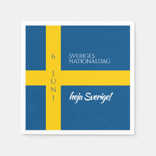Guardanapo De Papel Sveriges Nationaldag Bandeira do Dia Nacional da S