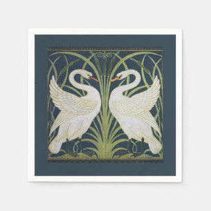 Guardanapo De Papel Swan Art Nouveau Dois Swans