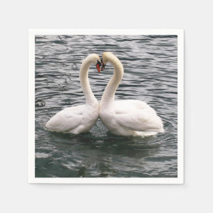 Guardanapo De Papel Swans Brancos Napkins