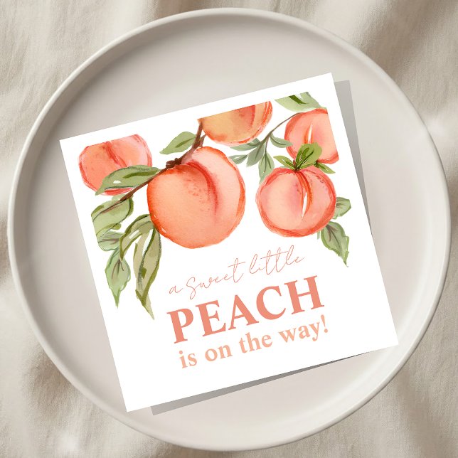 Guardanapo De Papel Sweet Little Peach Baby Shower  (Criador carregado)