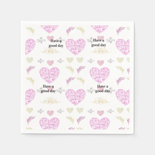 Guardanapo De Papel Sweet romantic valentine heart (Frente)