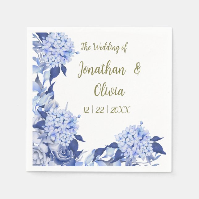 Guardanapo De Papel Sweet Shower Spring purple Floral Wedding (Frente)