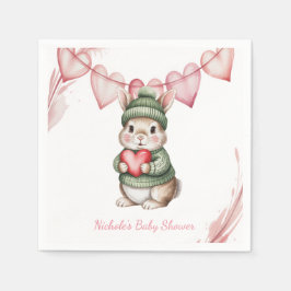 Guardanapo De Papel Sweet Watercolor Bunny Baby Shower