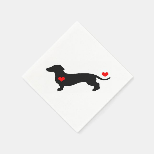 Guardanapo De Papel Sweetheart Dachshund Napkins (Canto)