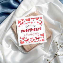 Guardanapo De Papel Sweetheart First Birthday Party Napkin