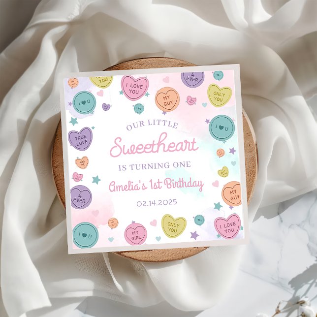 Guardanapo De Papel Swetheart Candy Namorados Birthday Paper Napkin (Criador carregado)