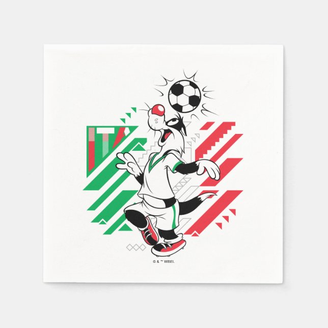 Guardanapo De Papel SYLVESTER™ Team Italy Soccer Graphic (Frente)