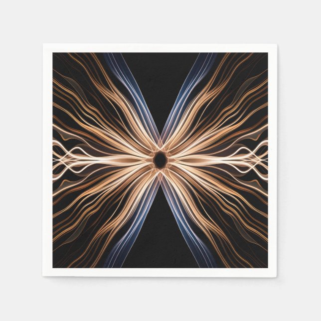 Guardanapo De Papel Symmetrical Burst of Energy Light Design (Frente)