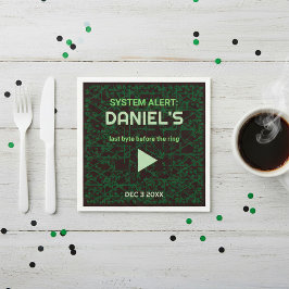 Guardanapo De Papel System Alert Hacker Bachelor Party Napkins