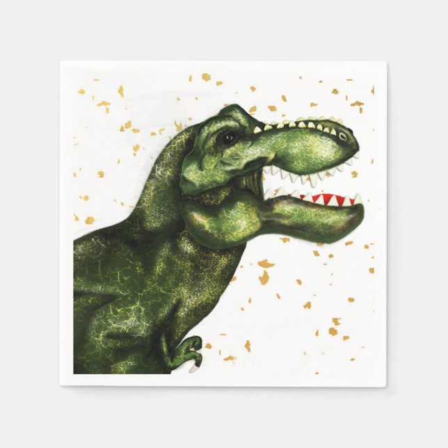 Guardanapo De Papel T-Rex Partido Dinossauro Napkins (Frente)