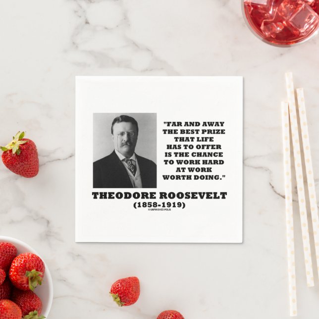 Guardanapo De Papel T. Roosevelt Prêmio de Oportunidade Trabalho Duro (Insitu)
