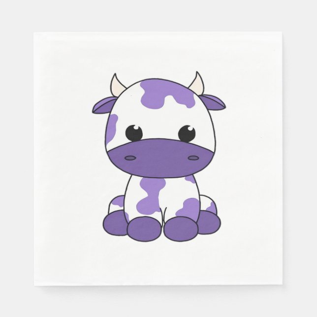 Guardanapo De Papel T-Shirt_1 de vaca roxa (Frente)