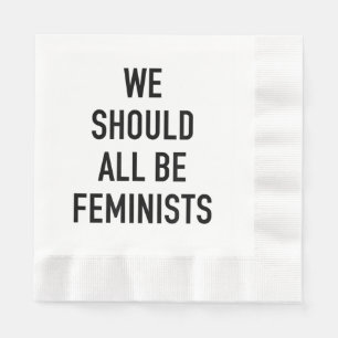 Guardanapo De Papel T-Shirt Feminista - Todos Deveríamos Ser Feminista